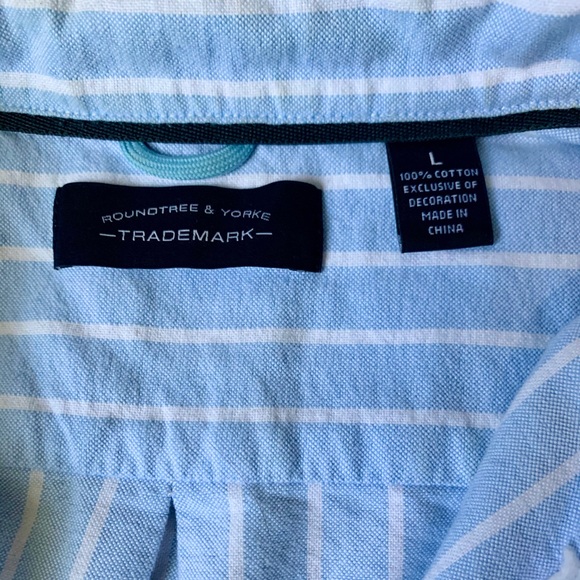 Roundtree & York Trademark Blue Button Down - Picture 3 of 5